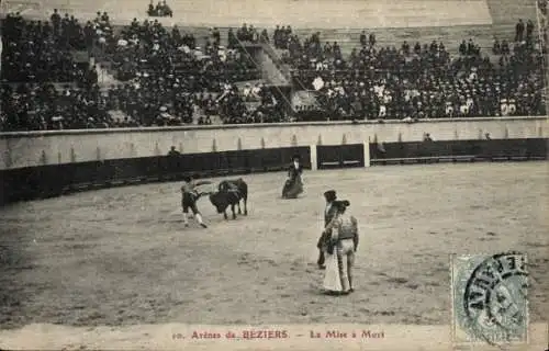 Ak Béziers Hérault, Arena, La Mise a Mort, Stierkampf