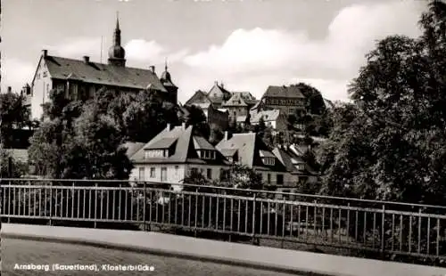 Ak Arnsberg im Sauerland Westfalen, Klosterbrücke, Teilansicht