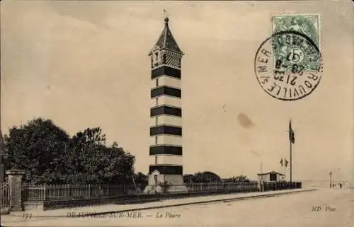 Ak Deauville sur Mer Calvados, Leuchtturm