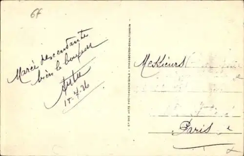 Ak Saint Aubin sur Mer Calvados, La Digue, Strand