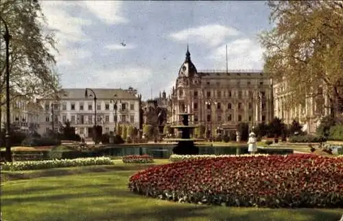 Ak Wiesbaden in Hessen, Kaiser Friedrich-Platz, Bowling-Green