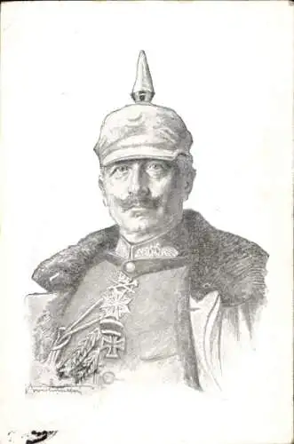 Künstler Ak Kaiser Wilhelm II., Portrait