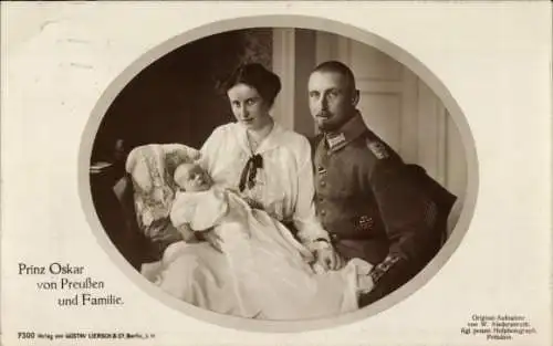 Ak Oskar Prinz von Preußen und Familie, Portrait, Liersch 7500