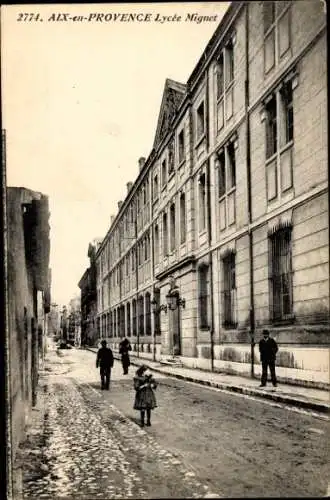 Ak Aix en Provence Bouches du Rhône, Lycée Mignet