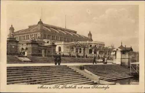 Ak Mainz am Rhein, Stadthalle, Rheinstraße