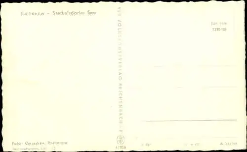 Ak Rathenow im Havelland, Steckelsdorfer See