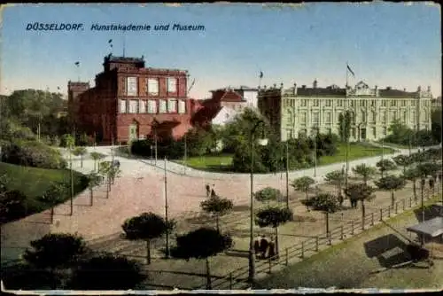 Ak Düsseldorf am Rhein, Kunstakademie, Museum