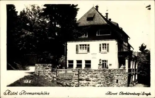 Ak Oberbärenburg Altenberg im Erzgebirge, Hotel Hermannshöhe