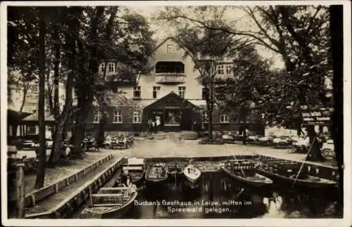 Ak Leipe Lübbenau im Spreewald, Buchan's Gasthaus