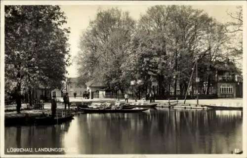 Ak Lübbenau im Spreewald, Landungsplatz, Boot