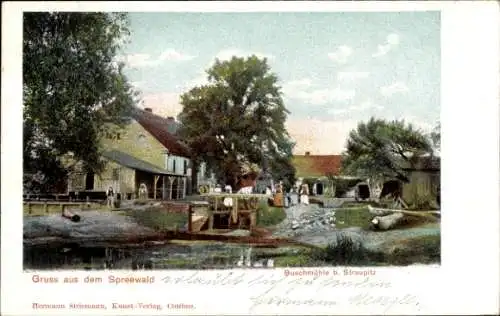 Ak Straupitz im Spreewald, Buschmühle