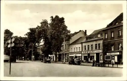 Ak Lübben im Spreewald, Breite Straße, Konsum