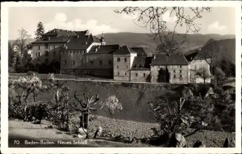 Ak Baden Baden am Schwarzwald, neues Schloss