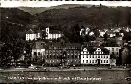 Ak Boppard am Rhein, Kneipp-Sanatorium St. Ursula und Kloster Marienberg