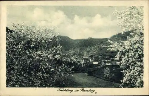 Ak Ramberg in der Pfalz, Ortsansicht im Frühling