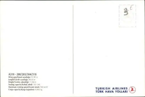 Ak Passagierflugzeug, Turkish Airlines, A310