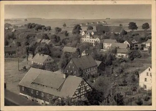 Ak Pretzschendorf Klingenberg im Erzgebirge, Blick vom Kirchturm zur Schule und Siedlung