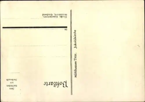 Künstler Ak Mühlhausen in Thüringen, Jakobikirche