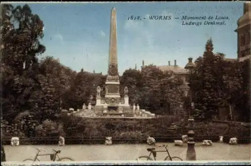 Ak Worms am Rhein, Ludwigs Denkmal