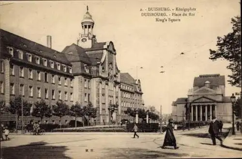 Ak Duisburg im Ruhrgebiet, Königsplatz