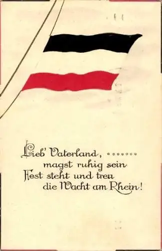 Präge Ak Patriotik Kaiserreich, Lieb Vaterland magst ruhig sein