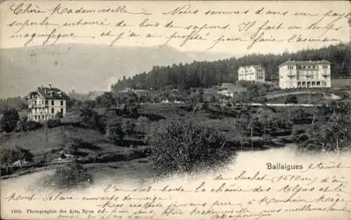 Ak Ballaigues Kanton Waadt, Panorama
