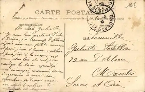 Ak Dinan Côtes-d’Armor, Place de la Gare, Rue Thiers