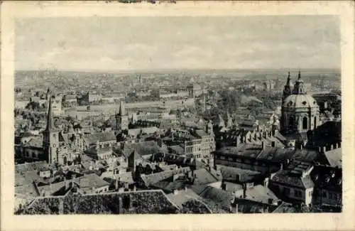 Ak Praha Prag Tschechien, Gesamtansicht, Blick von der Burg