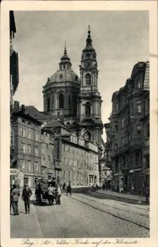 Ak Praha Prag, Sankt Nikolaus Kirche auf der Kleinseite