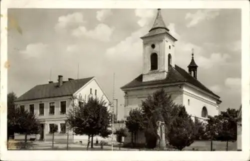 Ak Sezimovo Usti Region Südböhmen, Denkmal, Kirche