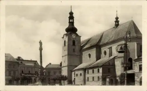 Ak Svitavy Zwittau Region Pardubice, Denkmal, Kirche