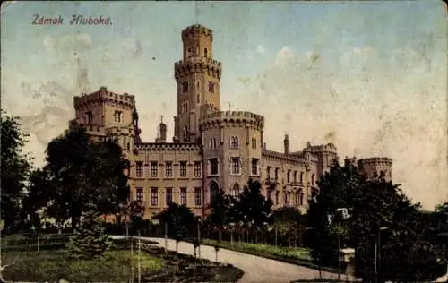 Ak Hluboká nad Vltavou Frauenberg Südböhmen, Schloss