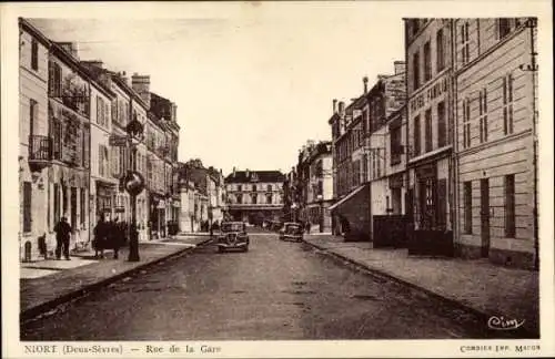 Ak Niort Deux Sèvres, Rue de la Gare, Hotel