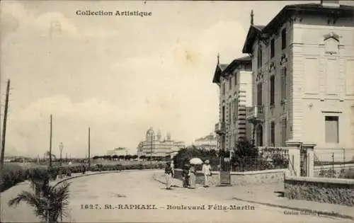 Ak Saint Raphaël Var, Boulevard Felix Martin