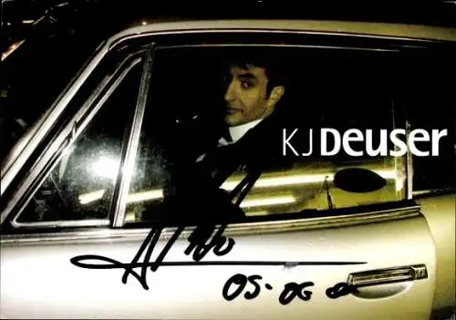 Ak Schauspieler und Comedian Klaus-Jürgen Deuser, Portrait, Auto, Autogramm