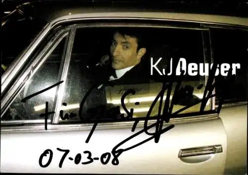 Ak Schauspieler und Comedian Klaus-Jürgen Deuser, Portrait, Auto, Autogramm