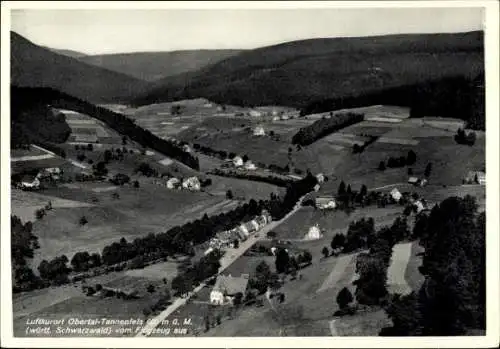 Ak Buhlbach Baiersbronn im Schwarzwald, Tannenfels, Fliegeraufnahme