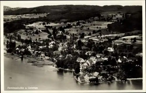 Ak Hemmenhofen Gaienhofen am Bodensee, Fliegeraufnahme