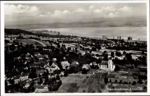 Ak Horn Gundholzen Gaienhofen am Bodensee Kreis Konstanz, Ort, Fliegeraufnahme