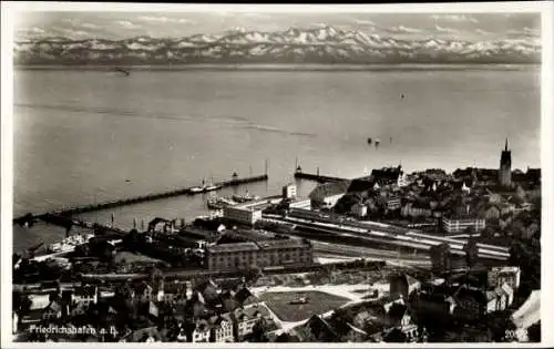 Ak Friedrichshafen am Bodensee, Fliegeraufnahme