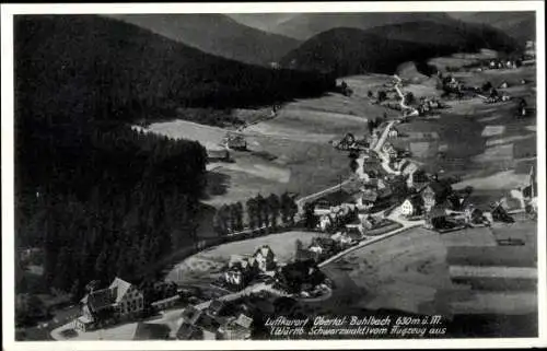 Ak Obertal Buhlbach Baiersbronn, Fliegeraufnahme, Ort