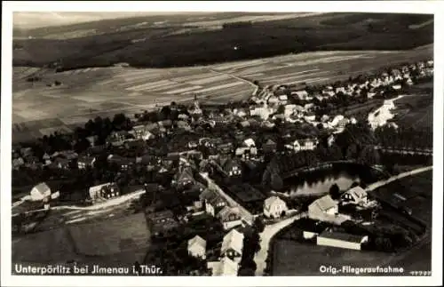 Ak Unterpörlitz Ilmenau in Thüringen, Fliegeraufnahme