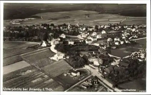 Ak Unterpörlitz Ilmenau in Thüringen, Fliegeraufnahme