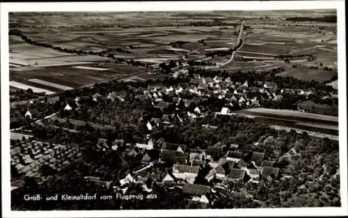 Ak Großaltdorf Vellberg in Württemberg, Kleinaltdorf, Fliegeraufnahme