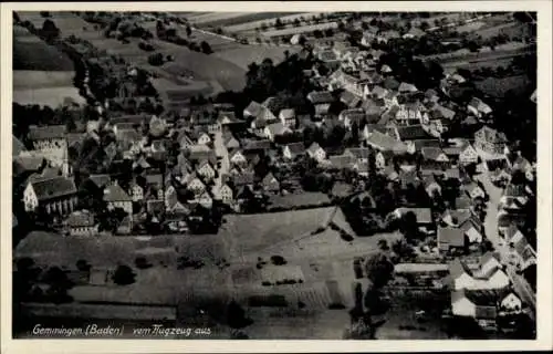 Ak Gemmingen in Baden, Fliegeraufnahme