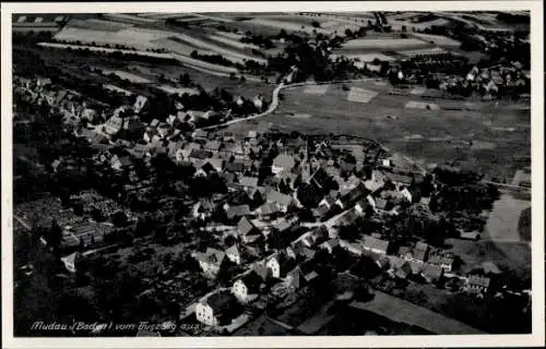 Ak Mudau im Odenwald Baden, Fliegeraufnahme