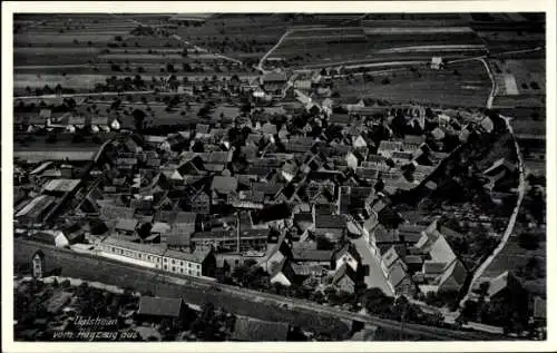 Ak Dalsheim Rheinhessen, Fliegeraufnahme vom Ort