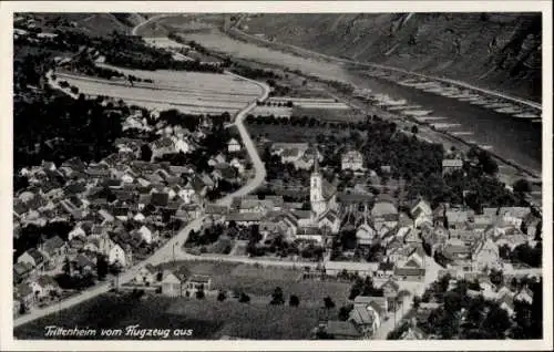 Ak Trittenheim an der Mosel, Fliegeraufnahme