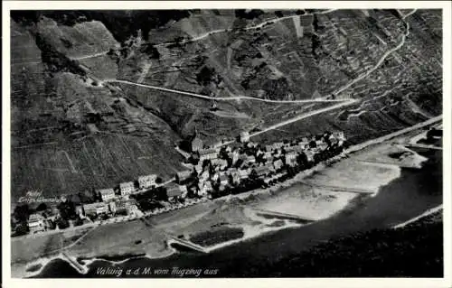 Ak Valwig an der Mosel, Fliegeraufnahme