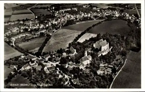 Ak Erbach an der Donau Württemberg, Fliegeraufnahme